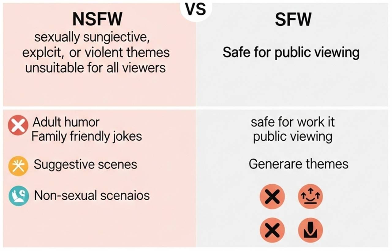 Perbedaan Arti NFWS dan SFW pada Konten Video