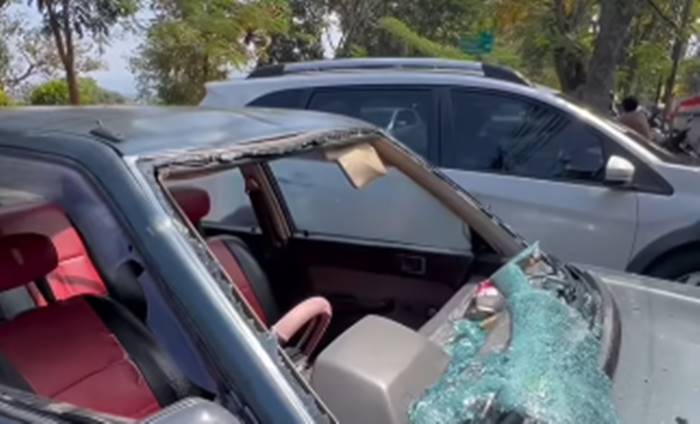 Pohon Tumbang Timpa Mobil dan Pria di Arcamanik Endah, Proses Evakuasi Langsung Dilakukan