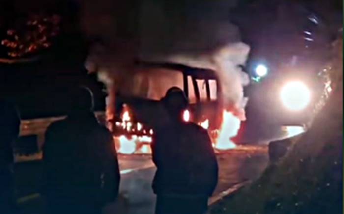 1 Unit Mobil Terbakar di Jalan Rancabali Kabupaten Bandung