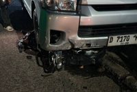 Kecelakaan Motor vs Mobil Terjadi di Pertigaan Rajamandala