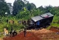 Bus Satgas Rajawali Alami Rem Blong di Cijamil Ngamprah, Puluhan Korban Dievakuasi ke Rumah Sakit