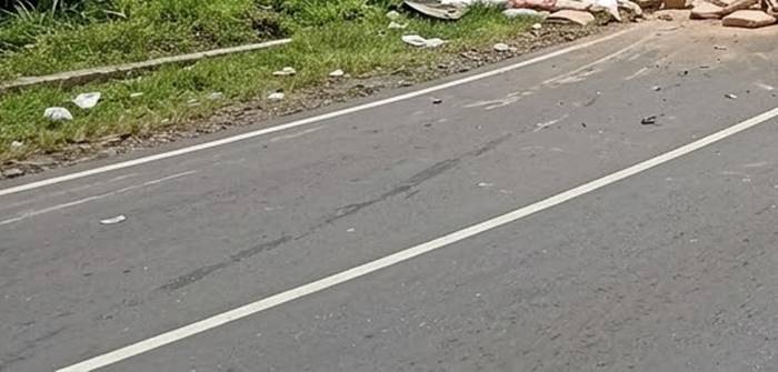 Truk Pengangkut Sapi Terguling di Nagreg Diduga Rem Blong